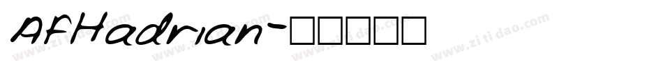 AFHadrian字体转换
