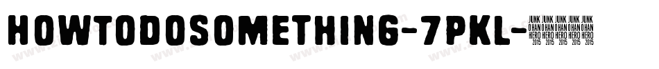 HowToDoSomething-7pKl字体转换