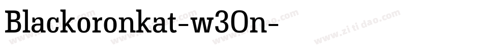 Blackoronkat-w3On字体转换