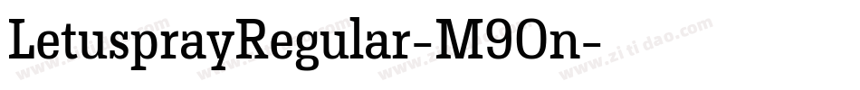 LetusprayRegular-M9On字体转换