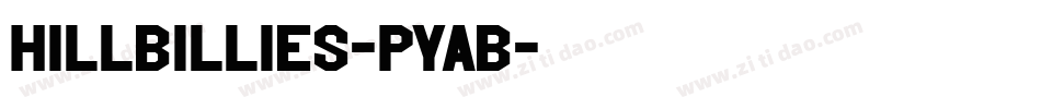 HillBillies-PyaB字体转换