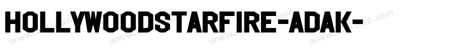 HollywoodStarfire-adAK字体转换
