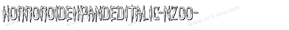 HorroroidExpandedItalic-nzOO字体转换