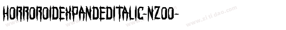 HorroroidExpandedItalic-nzOO字体转换