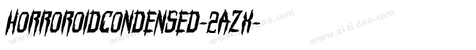 HorroroidCondensed-2azX字体转换