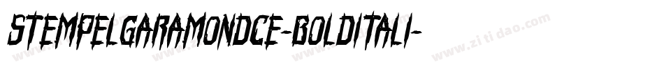 StempelGaramondCE-BoldItali字体转换