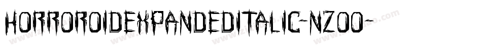 HorroroidExpandedItalic-nzOO字体转换
