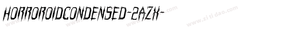HorroroidCondensed-2azX字体转换