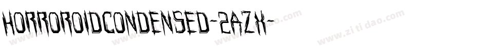 HorroroidCondensed-2azX字体转换