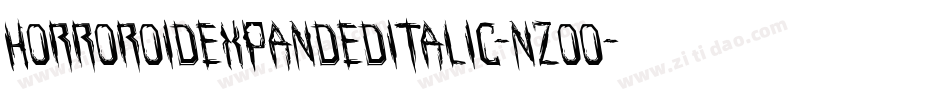 HorroroidExpandedItalic-nzOO字体转换