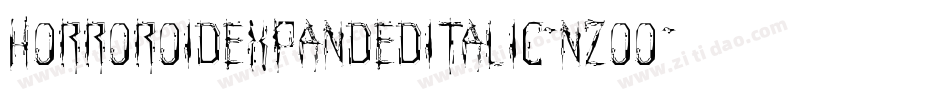 HorroroidExpandedItalic-nzOO字体转换