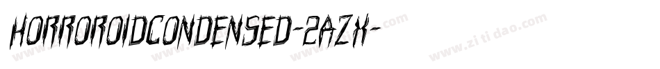 HorroroidCondensed-2azX字体转换