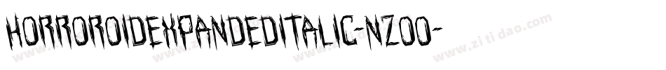 HorroroidExpandedItalic-nzOO字体转换