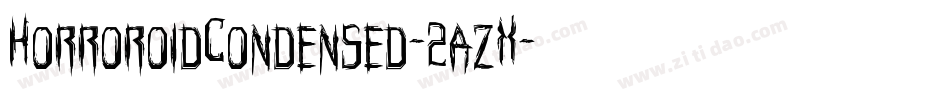 HorroroidCondensed-2azX字体转换