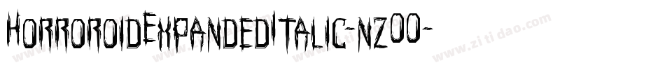 HorroroidExpandedItalic-nzOO字体转换