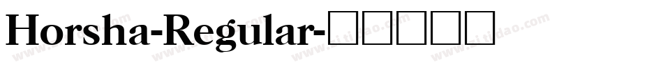 Horsha-Regular字体转换