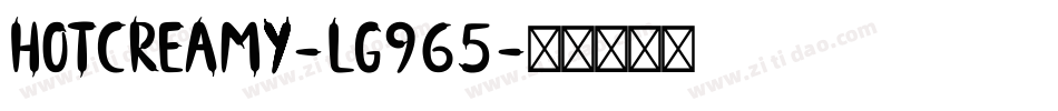 HotCreamy-lg965字体转换