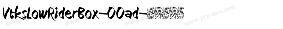 VtksLowRiderBox-OOad字体转换