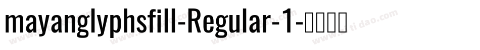 mayanglyphsfill-Regular-1字体转换