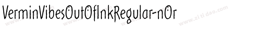 VerminVibesOutOfInkRegular-nOrP字体转换