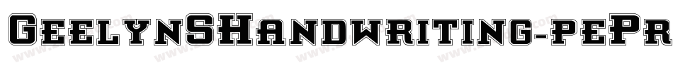 GeelynSHandwriting-pePr字体转换