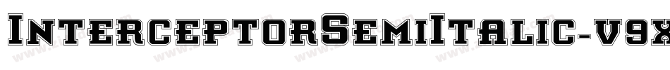 InterceptorSemiItalic-v9x4字体转换