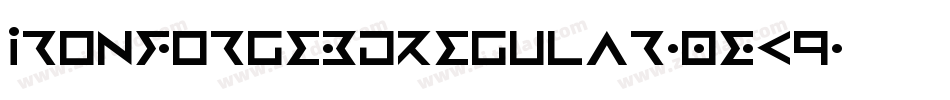 IronForge3DRegular-0Ex9字体转换