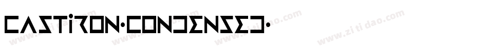 CastIron-Condensed字体转换