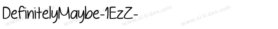 DefinitelyMaybe-1EzZ字体转换