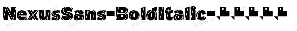 NexusSans-BoldItalic字体转换