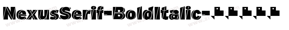 NexusSerif-BoldItalic字体转换