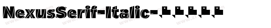 NexusSerif-Italic字体转换