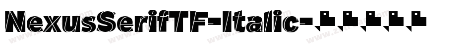 NexusSerifTF-Italic字体转换