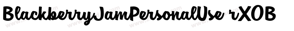 BlackberryJamPersonalUse-rXOB字体转换