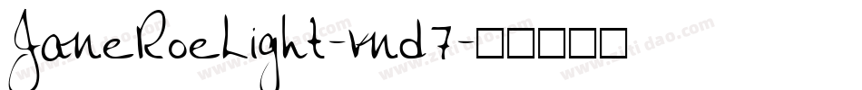JaneRoeLight-rnd7字体转换