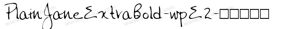 PlainJaneExtraBold-wpE2字体转换
