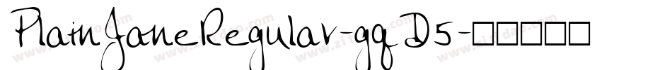 PlainJaneRegular-gqD5字体转换