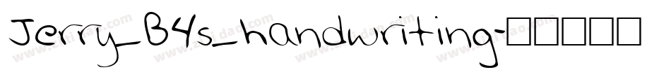 Jerry_B4s_handwriting字体转换
