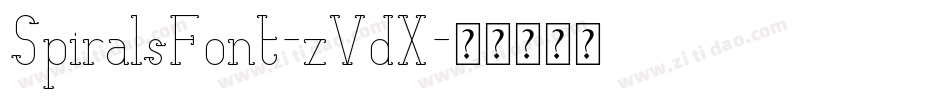 SpiralsFont-zVdX字体转换