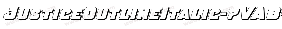 JusticeOutlineItalic-7VAB字体转换