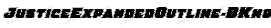 JusticeExpandedOutline-BKn8字体转换