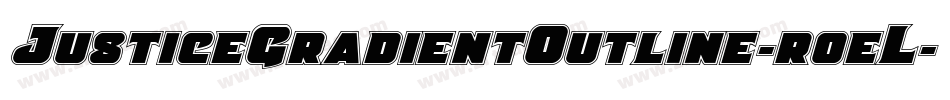 JusticeGradientOutline-roeL字体转换
