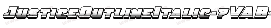 JusticeOutlineItalic-7VAB字体转换