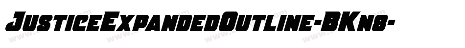 JusticeExpandedOutline-BKn8字体转换