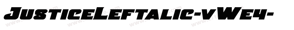 JusticeLeftalic-vWe4字体转换