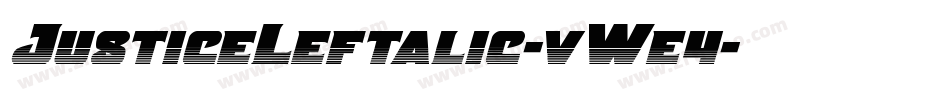 JusticeLeftalic-vWe4字体转换