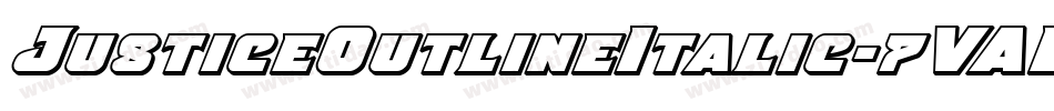 JusticeOutlineItalic-7VAB字体转换