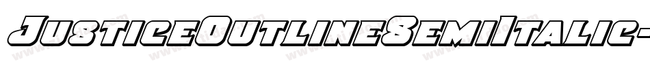 JusticeOutlineSemiItalic-mdJ2字体转换