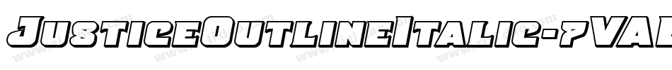 JusticeOutlineItalic-7VAB字体转换