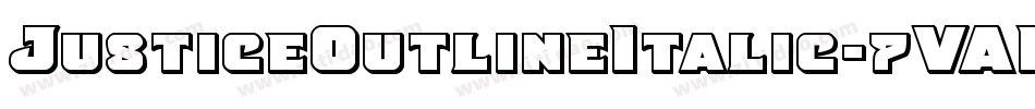 JusticeOutlineItalic-7VAB字体转换